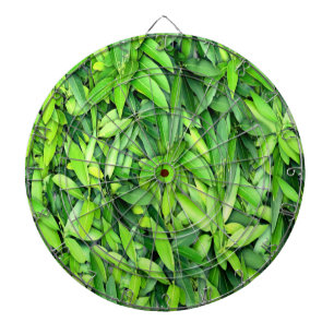 Lush Green Leaves Pattern – Natuur Botanisch Dartbord