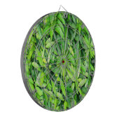 Lush Green Leaves Pattern – Natuur Botanisch Dartbord (Voorkant Links)