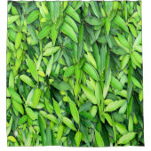 Lush Green Leaves Pattern – Natuur Botanisch Douchegordijn (Voorkant)