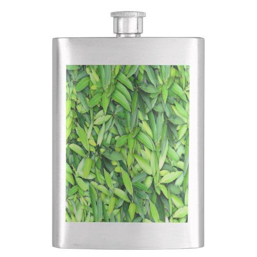 Lush Green Leaves Pattern – Natuur Botanisch Flacon (Voorkant)