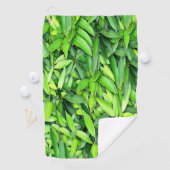 Lush Green Leaves Pattern – Natuur Botanisch Golfhanddoek (Insitu)