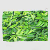 Lush Green Leaves Pattern – Natuur Botanisch Golfhanddoek (Horizontaal)
