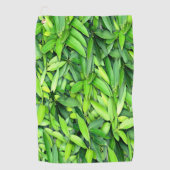 Lush Green Leaves Pattern – Natuur Botanisch Golfhanddoek (Voorkant)