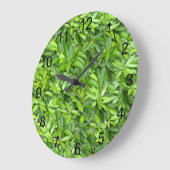 Lush Green Leaves Pattern – Natuur Botanisch Grote Klok (Hoek)
