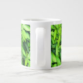 Lush Green Leaves Pattern – Natuur Botanisch Grote Koffiekop (Achterkant)