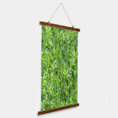 Lush Green Leaves Pattern – Natuur Botanisch Hangend Wandkleed (Gebogen)