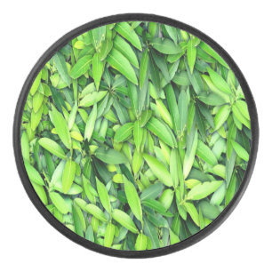 Lush Green Leaves Pattern – Natuur Botanisch Hockey Puck