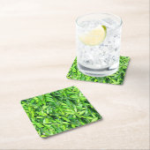 Lush Green Leaves Pattern – Natuur Botanisch Kartonnen Onderzetters (Insitu)