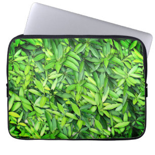 Lush Green Leaves Pattern – Natuur Botanisch Laptop Sleeve