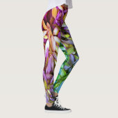 Lush Green Leaves Pattern – Natuur Botanisch Leggings (Rechts)