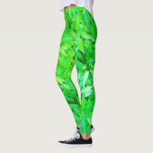 Lush Green Leaves Pattern – Natuur Botanisch Leggings (Links)