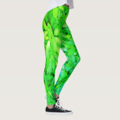 Lush Green Leaves Pattern – Natuur Botanisch Leggings (Rechts)