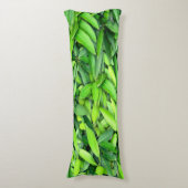 Lush Green Leaves Pattern – Natuur Botanisch Lichaamskussen (Voorkant Verticaal)