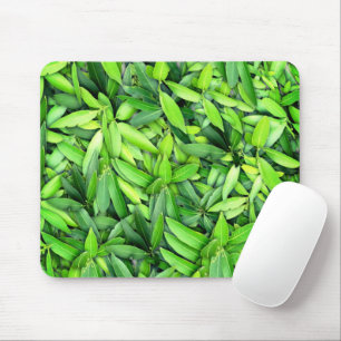 Lush Green Leaves Pattern – Natuur Botanisch Muismat