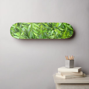 Lush Green Leaves Pattern – Natuur Botanisch Persoonlijk Skateboard