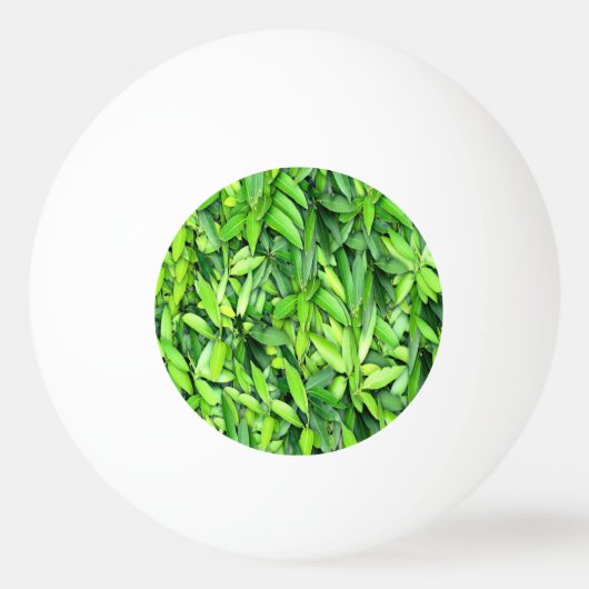 Lush Green Leaves Pattern – Natuur Botanisch Pingpongbal (Voorkant)