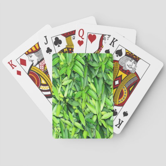 Lush Green Leaves Pattern – Natuur Botanisch Pokerkaarten (Achterkant)