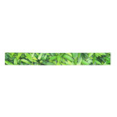 Lush Green Leaves Pattern – Natuur Botanisch Satijnen Lint (Voorkant)