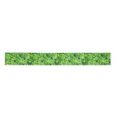 Lush Green Leaves Pattern – Natuur Botanisch Satijnen Lint (Voorkant)