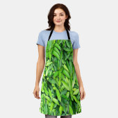 Lush Green Leaves Pattern – Natuur Botanisch Schort (Gedragen)
