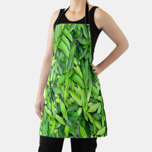 Lush Green Leaves Pattern – Natuur Botanisch Schort