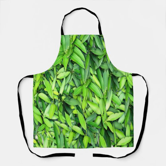 Lush Green Leaves Pattern – Natuur Botanisch Schort (Voorkant)