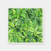 Lush Green Leaves Pattern – Natuur Botanisch Servet (Voorkant)