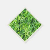 Lush Green Leaves Pattern – Natuur Botanisch Servet (Hoek)