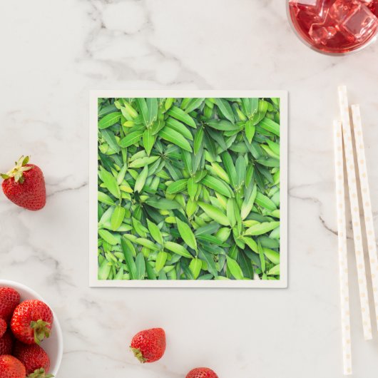 Lush Green Leaves Pattern – Natuur Botanisch Servet (Insitu)
