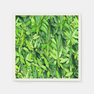 Lush Green Leaves Pattern – Natuur Botanisch Servet