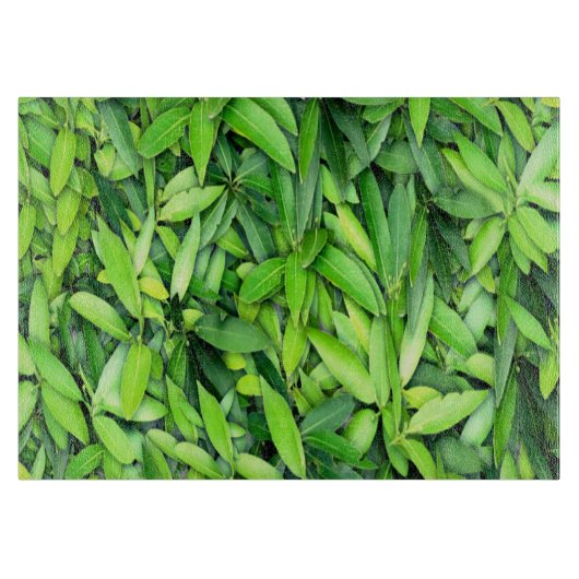 Lush Green Leaves Pattern – Natuur Botanisch Snijplank (Voorkant)