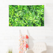 Lush Green Leaves Pattern – Natuur Botanisch Spandoek (Insitu)