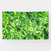 Lush Green Leaves Pattern – Natuur Botanisch Spandoek (Horizontaal)