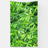 Lush Green Leaves Pattern – Natuur Botanisch Spandoek (Verticaal)