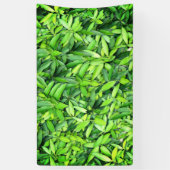 Lush Green Leaves Pattern – Natuur Botanisch Spandoek (Verticaal)