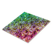 Lush Green Leaves Pattern – Natuur Botanisch Tegeltje (Zijkant)