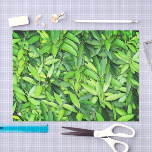 Lush Green Leaves Pattern – Natuur Botanisch Tissuepapier (Craft)