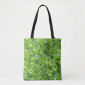 Lush Green Leaves Pattern – Natuur Botanisch Tote Bag (Voorkant)