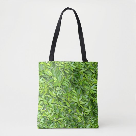 Lush Green Leaves Pattern – Natuur Botanisch Tote Bag (Voorkant)