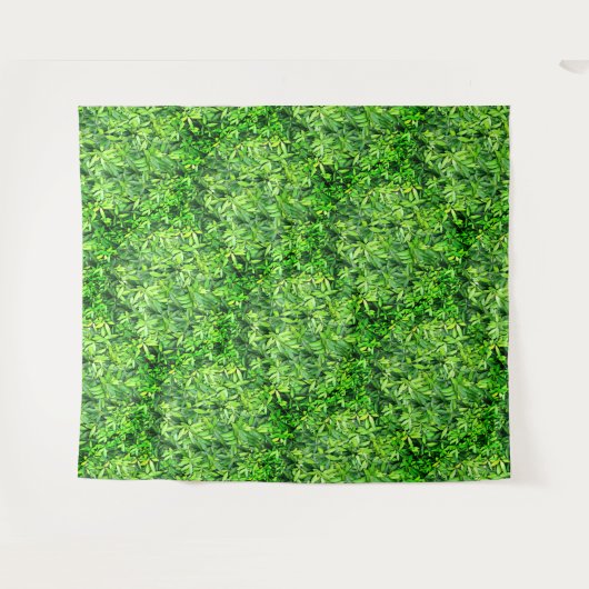 Lush Green Leaves Pattern – Natuur Botanisch Wandkleed (Voorkant (horizontaal))