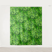 Lush Green Leaves Pattern – Natuur Botanisch Wandkleed (Voorkant)