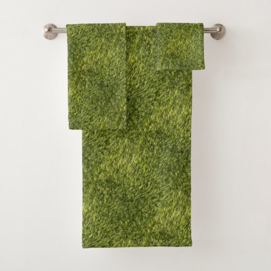 Lush Green Moss Bad Handdoek (Insitu)