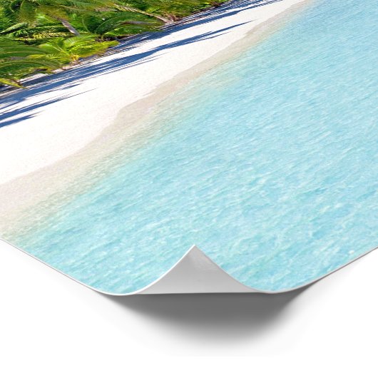 Lush Green Palm Tree Tropical Island Paradise Poster (Hoek)