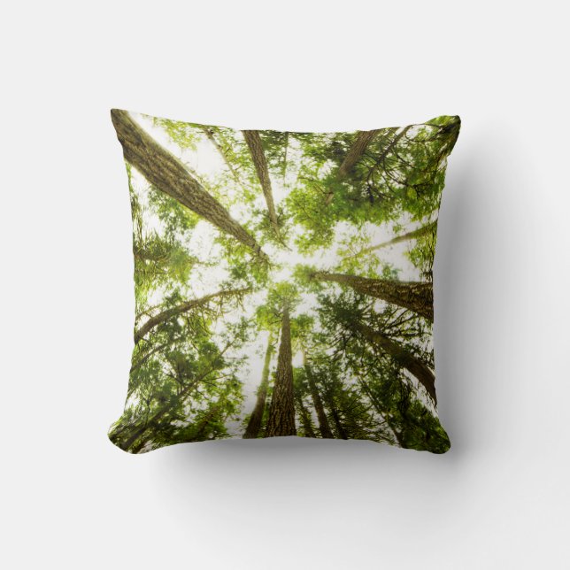 Lush Green Rain Forest Kussen (Voorkant)