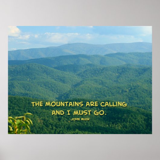 Lush Green Smoky Mtns /Mtns die belt! Poster (Voorkant)