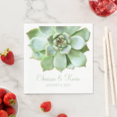 Lush Green Succulent Wedding of Vrijgezellenfeest Servetten (Insitu)