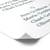 Lush Greenery Alfabetical Seating Chart Poster (Hoek)