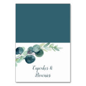 Lush Greenery and Eucalyptus Buffet Food Labels Kaart (Voorkant)