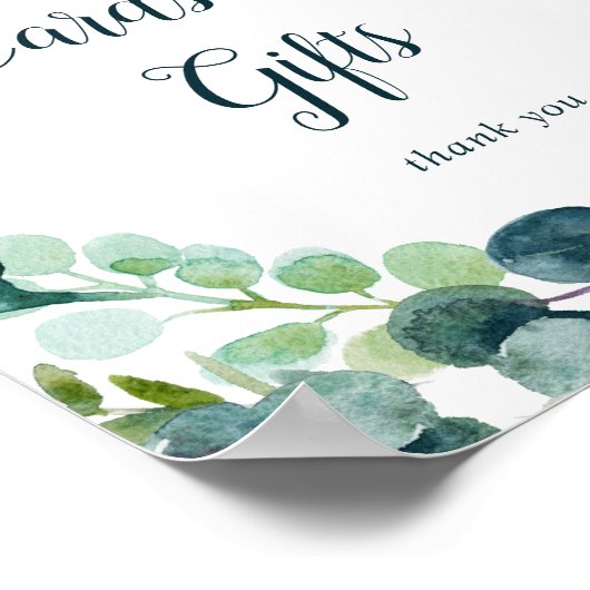 Lush Greenery and Eucalyptus Kaarten and Gifts Sig Poster (Hoek)