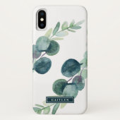 Lush Greenery and Eucalyptus Persoonlijke naam Case-Mate iPhone Case (Achterkant)